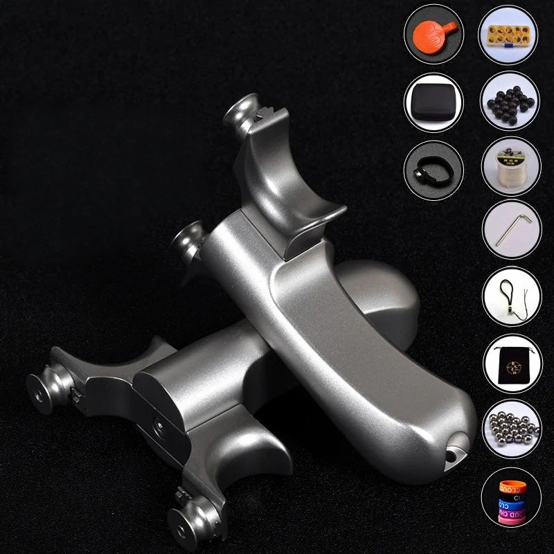 丸頭飛虎 スリングショット 可変式外弓門幅 丸頭固定 ラップ&タック式 パチンコ チタン合金弓頭 発射装置 動物駆除器 害獣・害虫防除器 流線型アウトドア ターゲットゲーム 狩猟 練習用スリングショット アウトドア玩具セット クマ駆除ツール クマ防除用品