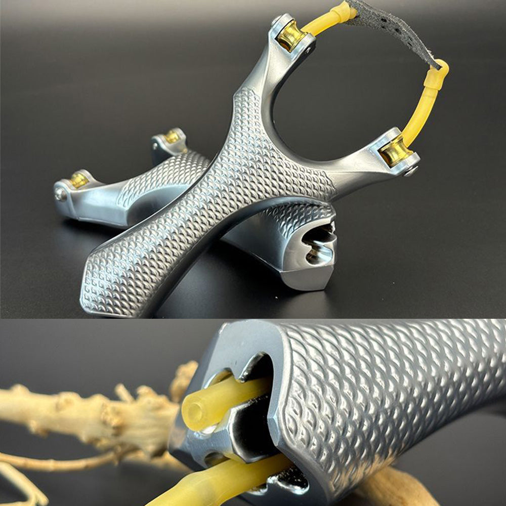 スリングショット パチンコ おもちゃトレーニング アウトドア 新型 内蔵滑車式 アルミ 自動収納 安全設計 反跳防止 ターゲットゲーム 練習用 アウトドア玩具 セット