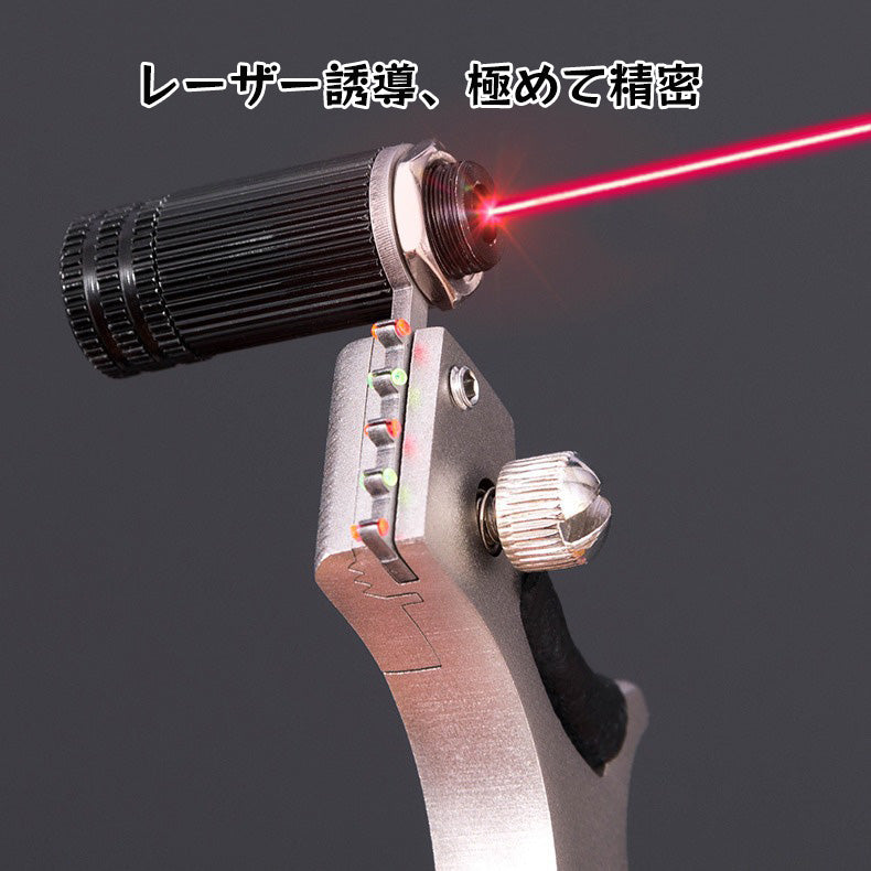 スリングショット パチンコ 動物撃退器 害獣・害虫対策器 ステンレス製金属 パチンコ 補助赤外線、水準器付き照準 セット ショット スリング ファルコン 狩猟用 スリングショットゴムバンド 替えゴム 大人向け屋外スポーツゲーム兼用カタパルト 携帯型 軽量 握る器具