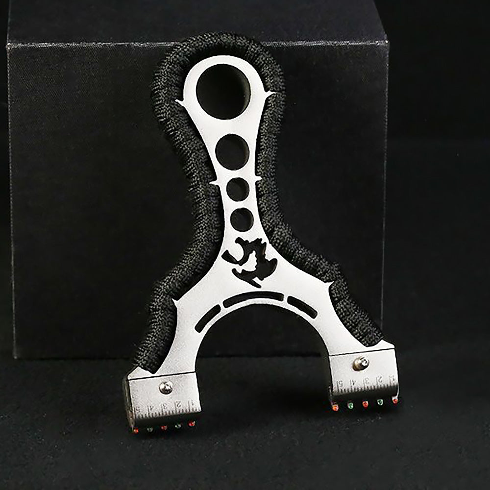 スリングショット パチンコ 中空円形 ストラップ式滑り止め おもちゃトレーニング アウトドア ターゲットゲーム 練習用 アウトドア玩具 害獣・害虫対策器 ステンレス鋼