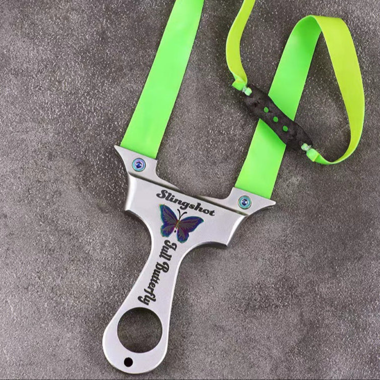 スリングショット パチンコ 動物駆除器 害獣・害虫防除器ステンレス弓 流線型アウトドア ターゲットゲーム 狩猟 練習用スリングショット アウトドア玩具セットクマ駆除ツール クマ防除用品 バタフライ弓 9025