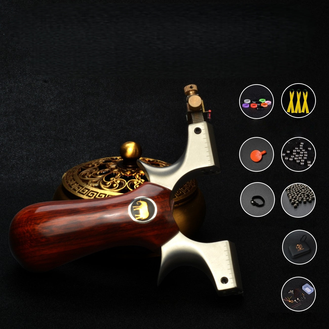 龍歯ゾウ スリングショット 龍の歯型ゴム固定クリップ パチンコ 害獣・害虫防除器 流線型アウトドア ターゲットゲーム 練習用スリングショット アウトドア玩具セット 狩猟 クマ防除用品 クマ駆除ツール