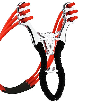 スリングショット パチンコ 動物撃退器 スリングショットゴムバンド 替えゴム 大人向け屋外スポーツゲーム兼用カタパルト くまよけ道具 携帯型 軽量 握る器具 贈 陶土弾 輪ゴム 収納ケース付き マグネットリング 害獣・害虫対策器 牛头 合金 ショット スリング ファルコン