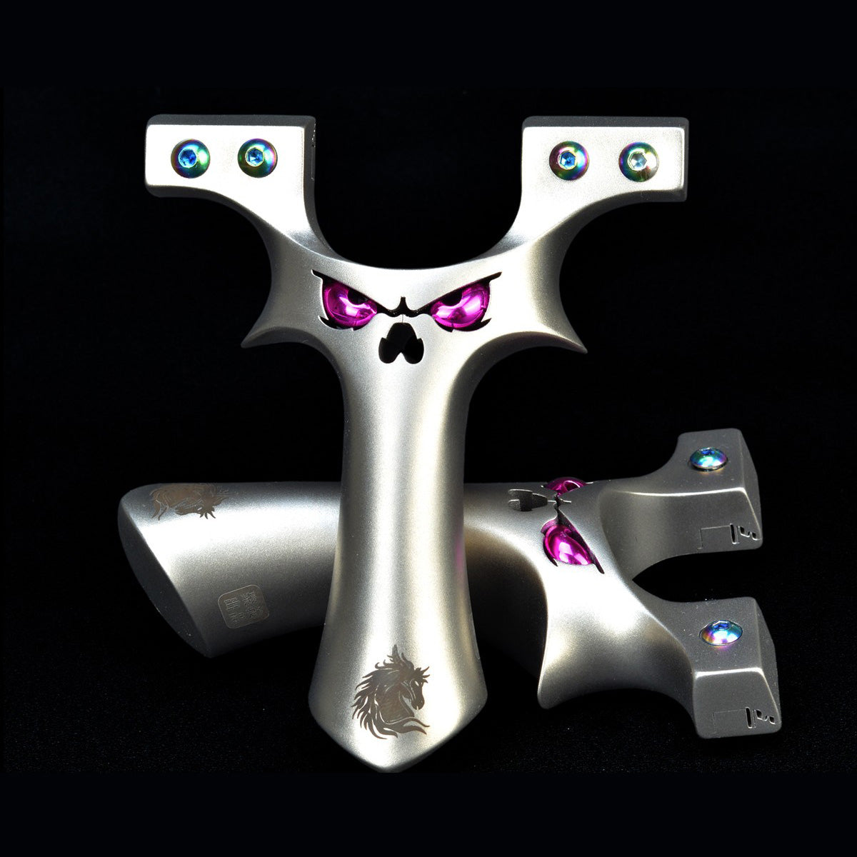 クリップ式デーモン・ヘビーガンナー スリングショット流線型 狩猟 ネジゴム固定クランプ