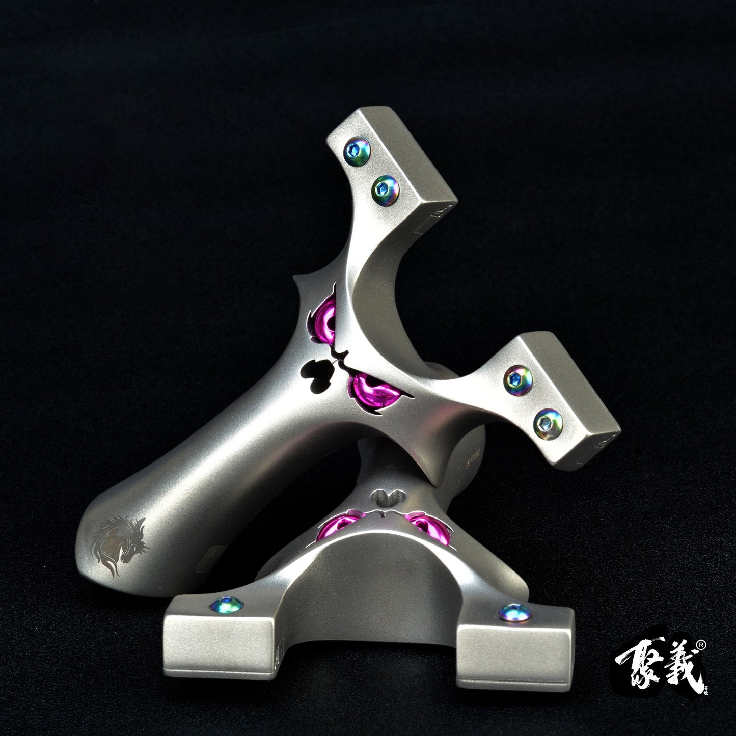 クリップ式デーモン・ヘビーガンナー スリングショット流線型 狩猟 ネジゴム固定クランプ