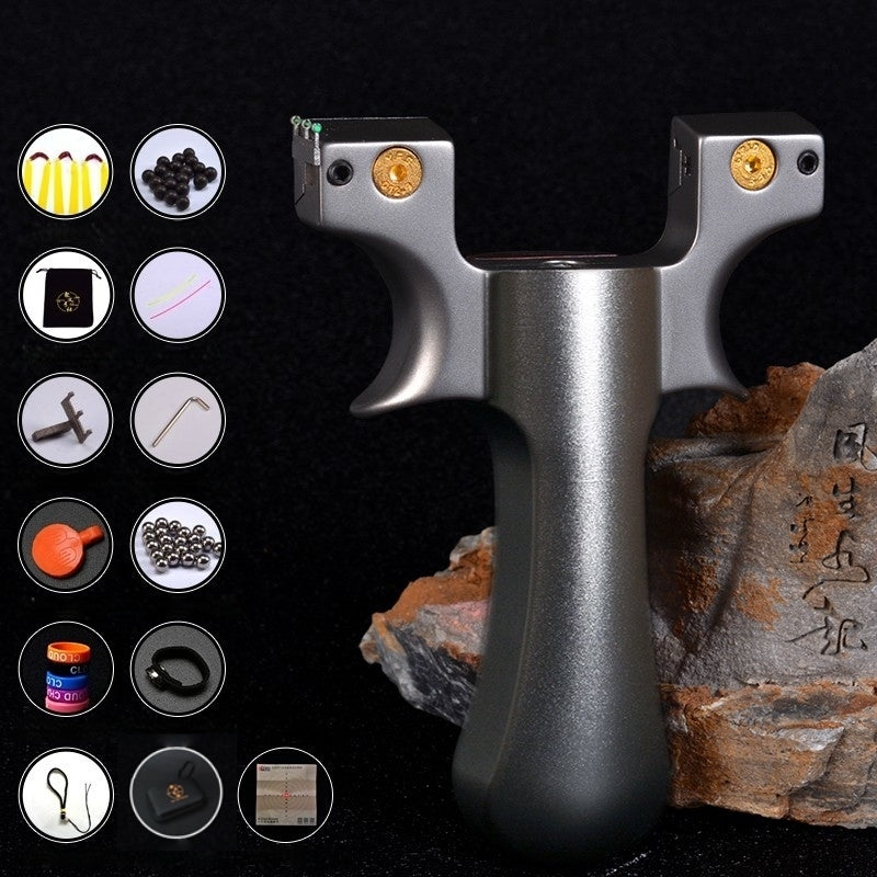 龍歯風神斬り スリングショット 可変式外弓門幅 パチンコ チタン合金の弓頭 動物駆除器 発射装置 害獣・害虫防除器 流線型アウトドア ターゲットゲーム 練習用スリングショット アウトドア玩具セット 狩猟 クマ防除用品 クマ駆除ツール