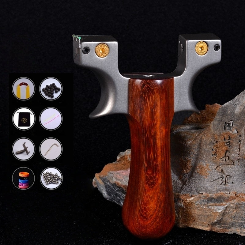 龍歯風神斬り スリングショット 可変式外弓門幅 パチンコ チタン合金の弓頭 動物駆除器 発射装置 害獣・害虫防除器 流線型アウトドア ターゲットゲーム 練習用スリングショット アウトドア玩具セット 狩猟 クマ防除用品 クマ駆除ツール