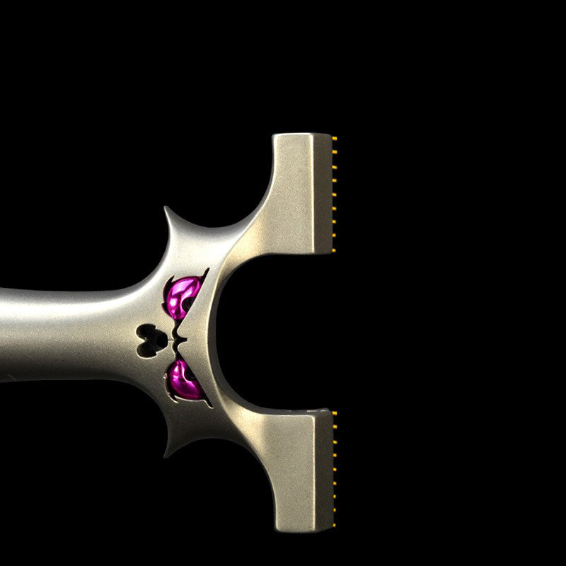 龍歯デーモン・ヘビーガンナー スリングショット 龍の歯型ゴム固定クリップ 流線型 狩猟