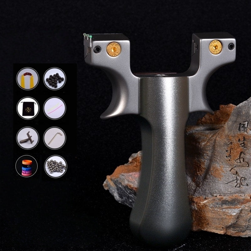 龍歯風神斬り スリングショット 可変式外弓門幅 パチンコ チタン合金の弓頭 動物駆除器 発射装置 害獣・害虫防除器 流線型アウトドア ターゲットゲーム 練習用スリングショット アウトドア玩具セット 狩猟 クマ防除用品 クマ駆除ツール