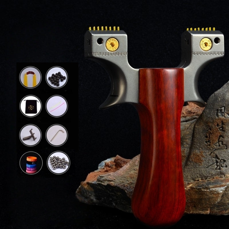 龍歯風神斬り スリングショット 可変式外弓門幅 パチンコ チタン合金の弓頭 動物駆除器 発射装置 害獣・害虫防除器 流線型アウトドア ターゲットゲーム 練習用スリングショット アウトドア玩具セット 狩猟 クマ防除用品 クマ駆除ツール