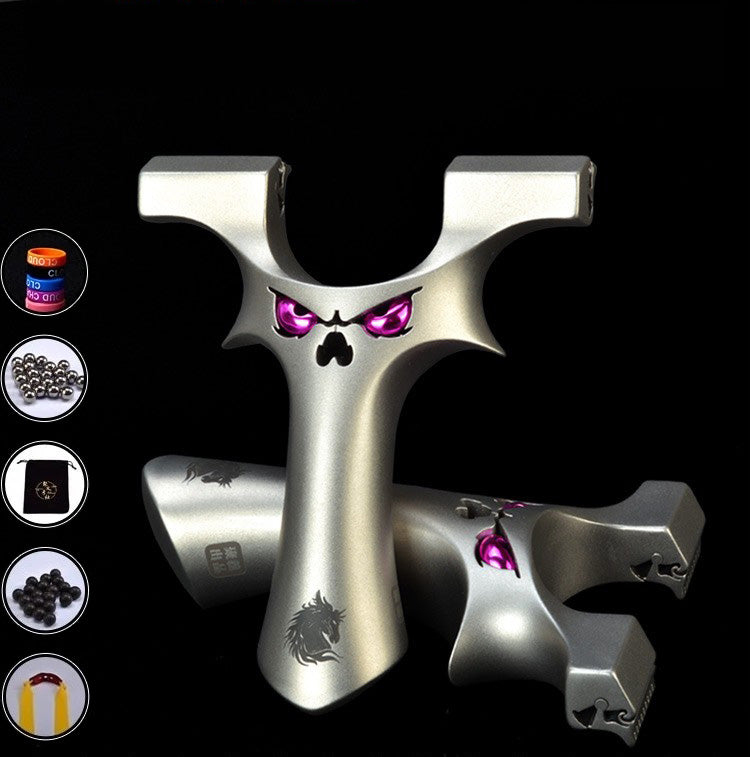 龍歯デーモン・ヘビーガンナー スリングショット 龍の歯型ゴム固定クリップ 流線型 狩猟