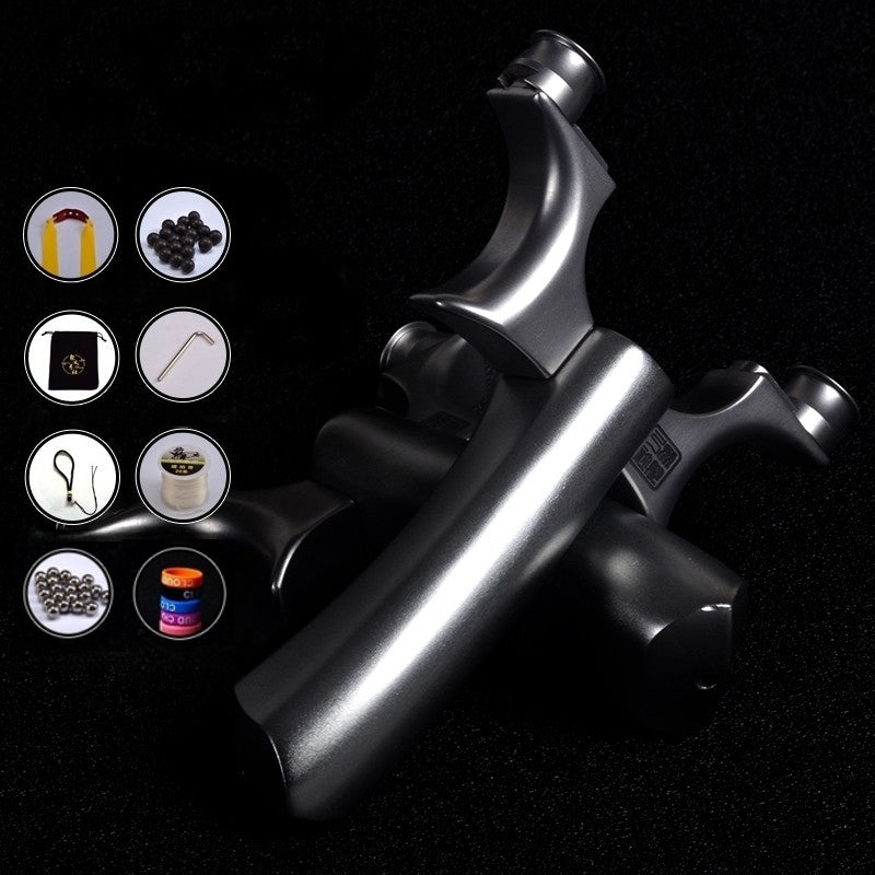 丸頭デビルメイクライ スリングショット 丸頭固定 ラップ&タック式  パチンコ チタン合金 動物駆除器 発射装置 害獣・害虫防除器 流線型アウトドア ターゲットゲーム 練習用スリングショット アウトドア玩具セット 狩猟 クマ防除用品 クマ駆除ツール