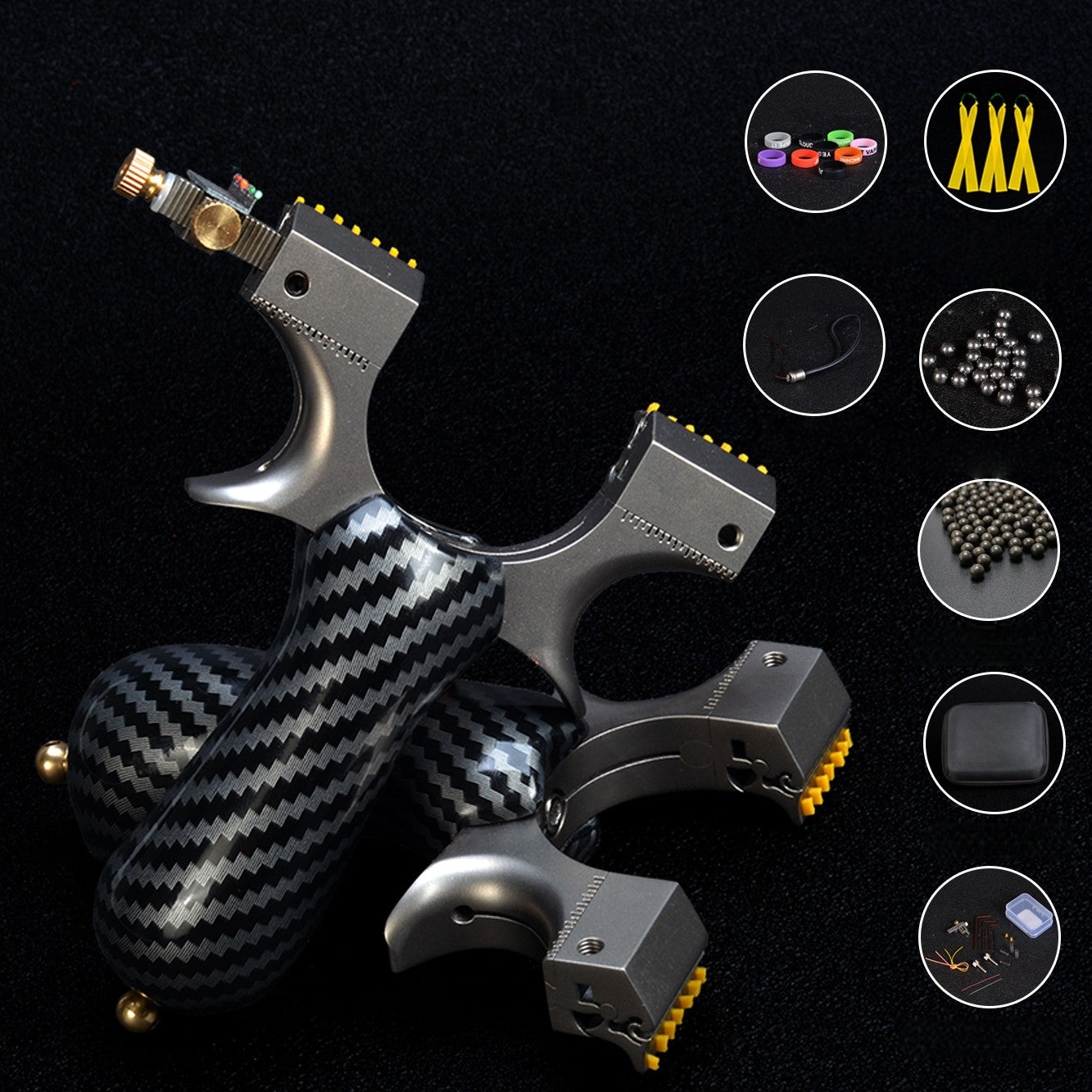 龍歯雀の踊り スリングショット 可変式外弓門幅  龍の歯型ゴム固定クリップ パチンコ チタン合金弓頭 動物駆除器 発射装置 害獣・害虫防除器 流線型アウトドア ターゲットゲーム 練習用スリングショット アウトドア玩具セット 狩猟