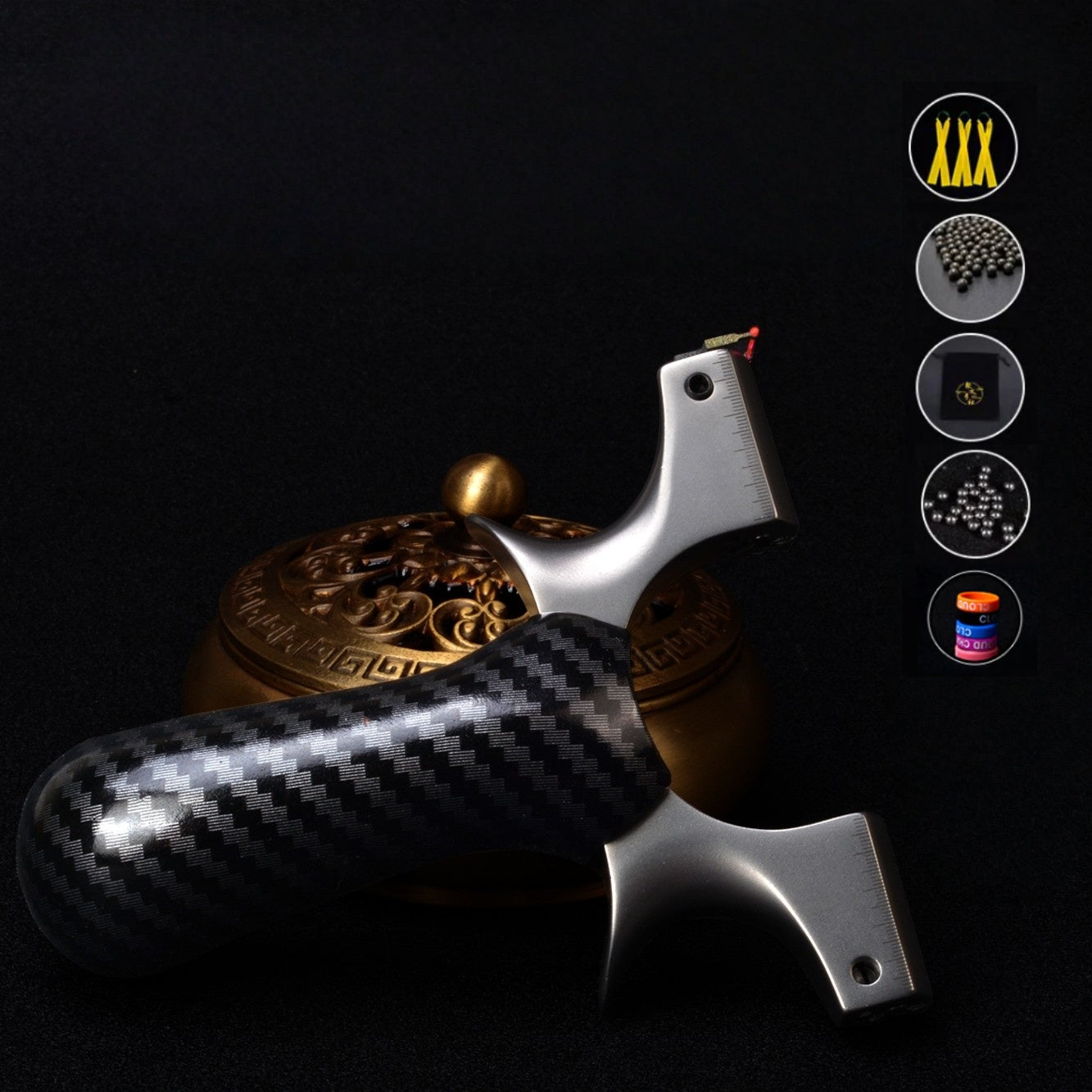 龍歯ゾウ スリングショット 龍の歯型ゴム固定クリップ パチンコ 害獣・害虫防除器 流線型アウトドア ターゲットゲーム 練習用スリングショット アウトドア玩具セット 狩猟 クマ防除用品 クマ駆除ツール