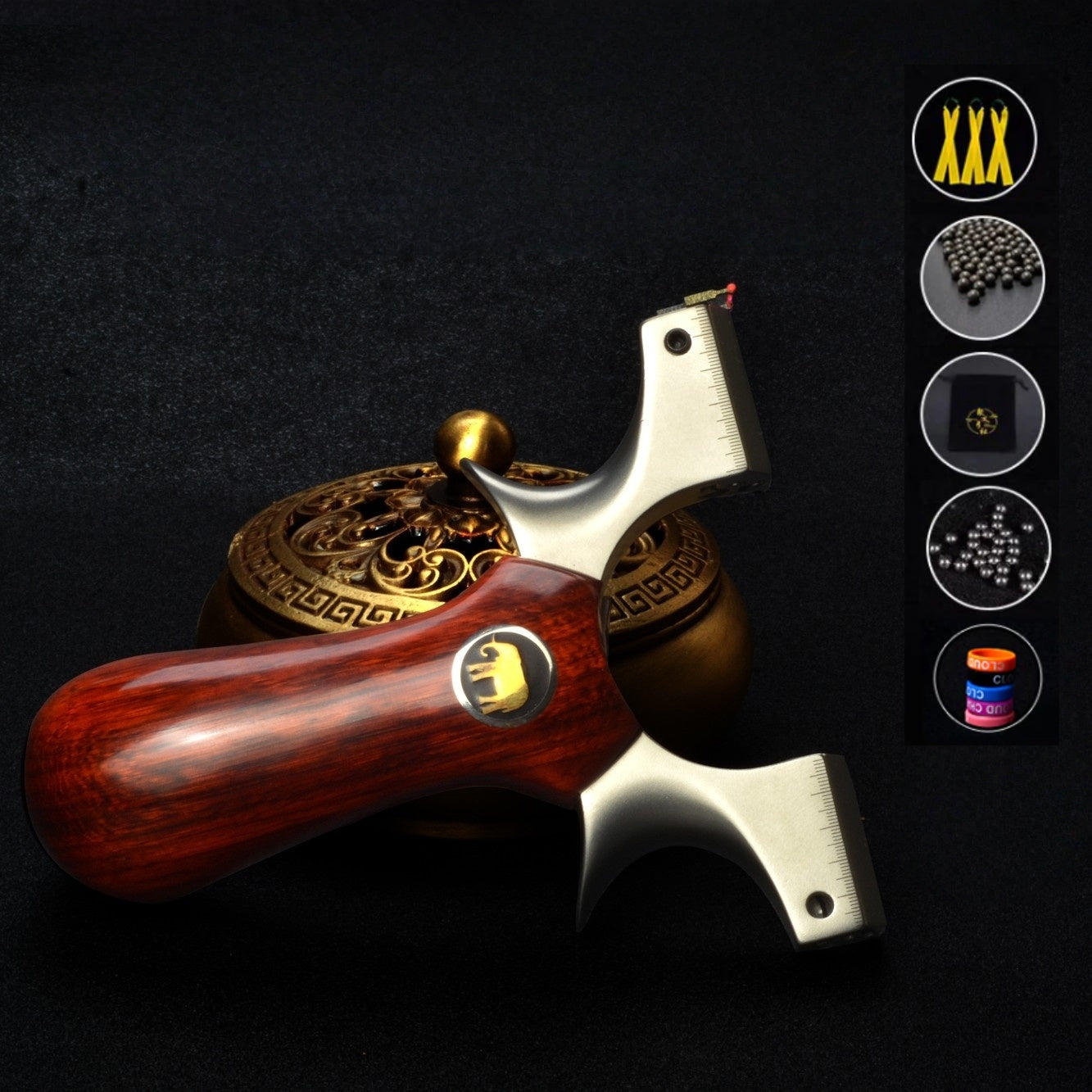 龍歯ゾウ スリングショット 龍の歯型ゴム固定クリップ パチンコ 害獣・害虫防除器 流線型アウトドア ターゲットゲーム 練習用スリングショット アウトドア玩具セット 狩猟 クマ防除用品 クマ駆除ツール