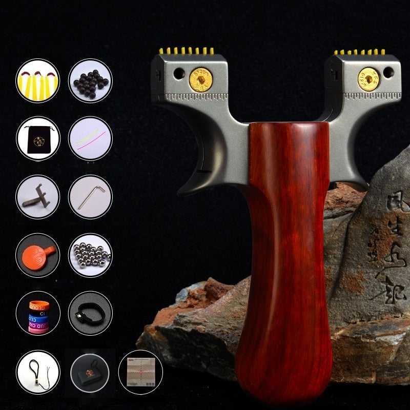 龍歯風神斬り スリングショット 可変式外弓門幅 パチンコ チタン合金の弓頭 動物駆除器 発射装置 害獣・害虫防除器 流線型アウトドア ターゲットゲーム 練習用スリングショット アウトドア玩具セット 狩猟 クマ防除用品 クマ駆除ツール